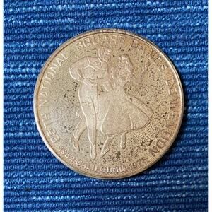 1976 Square Dance Convention Silver Token Metal 25th National Anahem California
